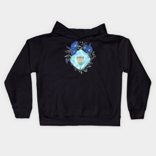 Paladin from FF14 Job Crystal with Flowers T-Shirt Kids Hoodie